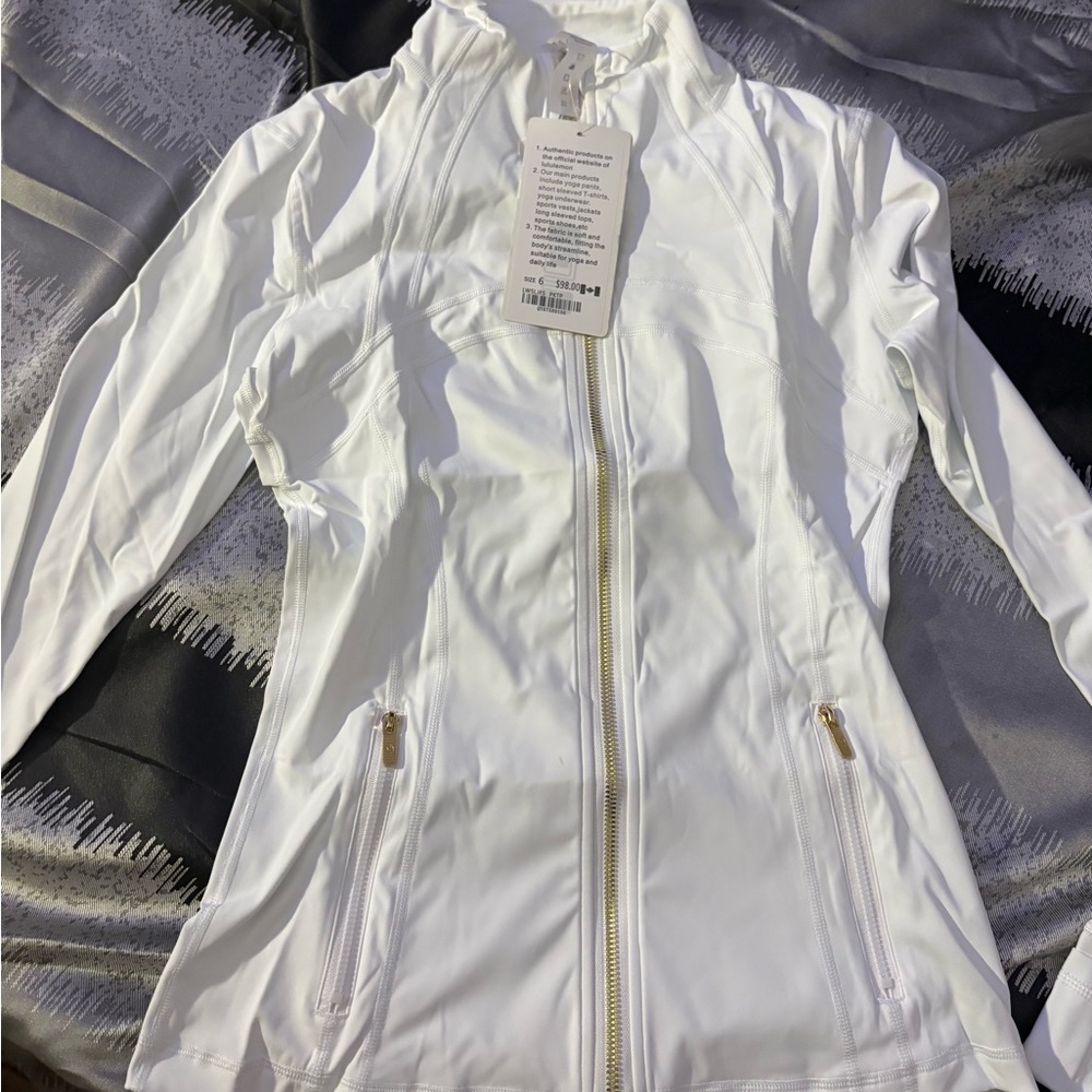 Lululemon Athletica White Zip-Up Jacket